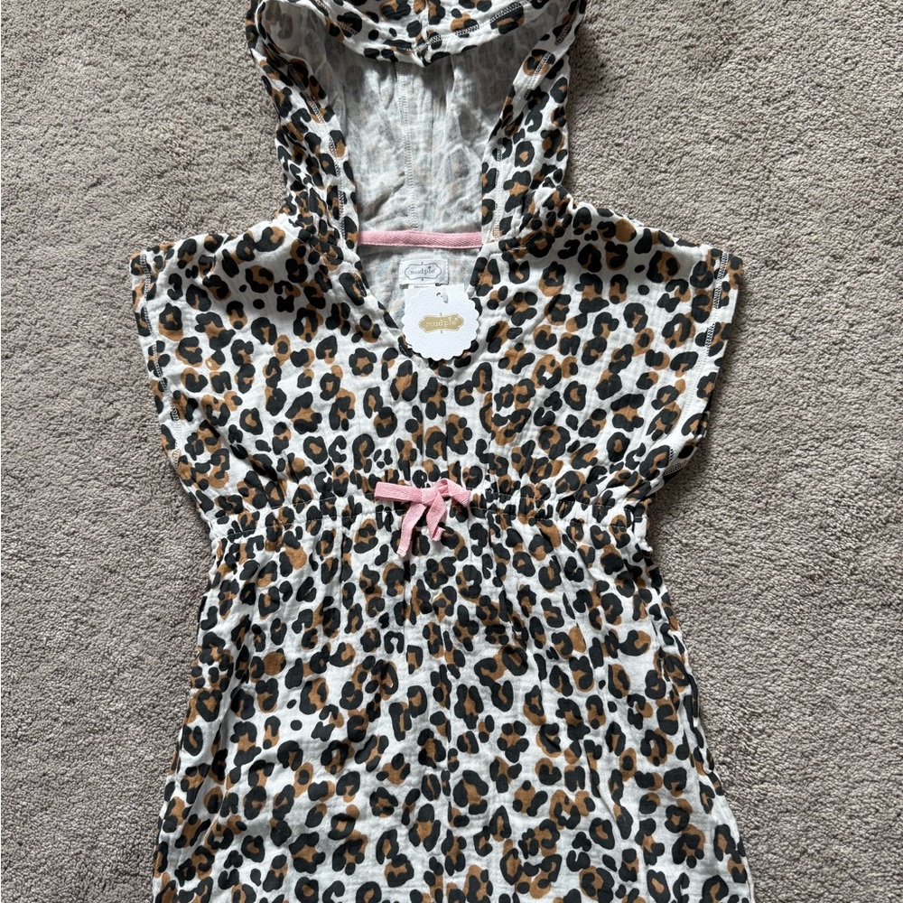 Mud Pie Leopard Print Dress with Pink Accent